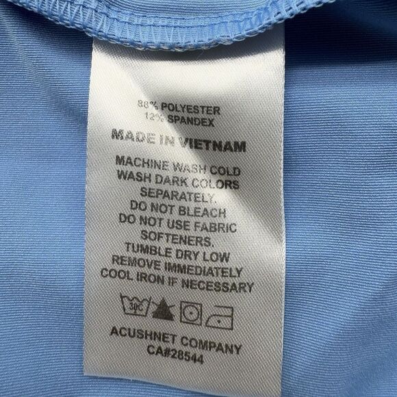 FootJoy FJ Men's Short Sleeve Golf Polo Shirt Large Solid Blue SCC Logo‎ - Picture 6 of 7